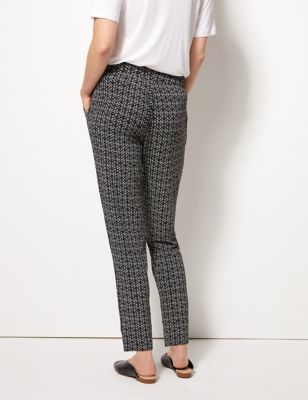 Polka Dot Jersey Peg Trousers, M&S Collection