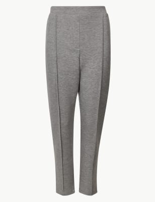 cotton straight leg ankle grazer joggers