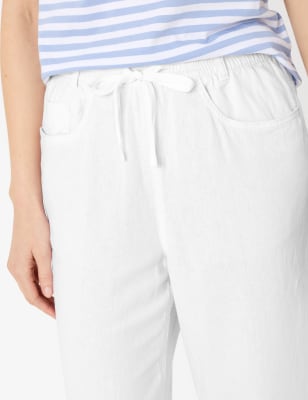 Marks and spencer 2024 linen trousers