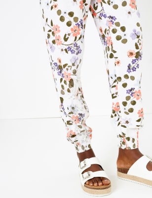 All Clear White Floral Leggings