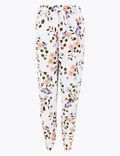 Linen Rich Floral Print Peg Trousers