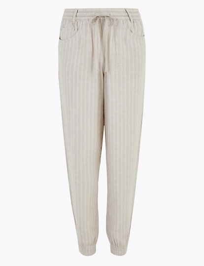 Linen Tapered Trousers