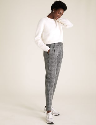 Buy Charcoal Belted Pants Online