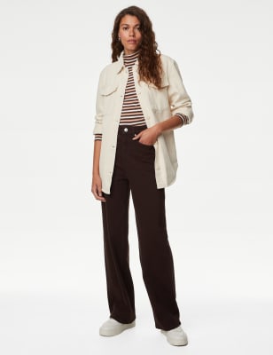 

Womens M&S Collection The Wide-Leg Jeans - Bitter Chocolate, Bitter Chocolate