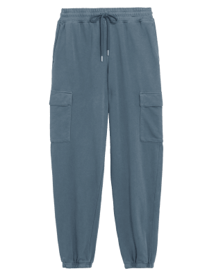 

Womens M&S Collection Schmal zulaufende Jersey-Jogginghose im Utility-Stil - Navy, Navy