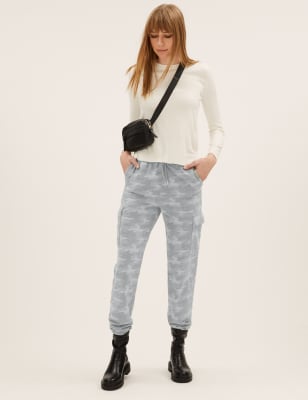 

Womens M&S Collection Schmal zulaufende Jersey-Jogginghose im Utility-Stil - Khaki Mix, Khaki Mix