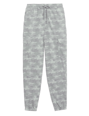 

Womens M&S Collection Jersey Utility Tapered Joggers - Khaki Mix, Khaki Mix