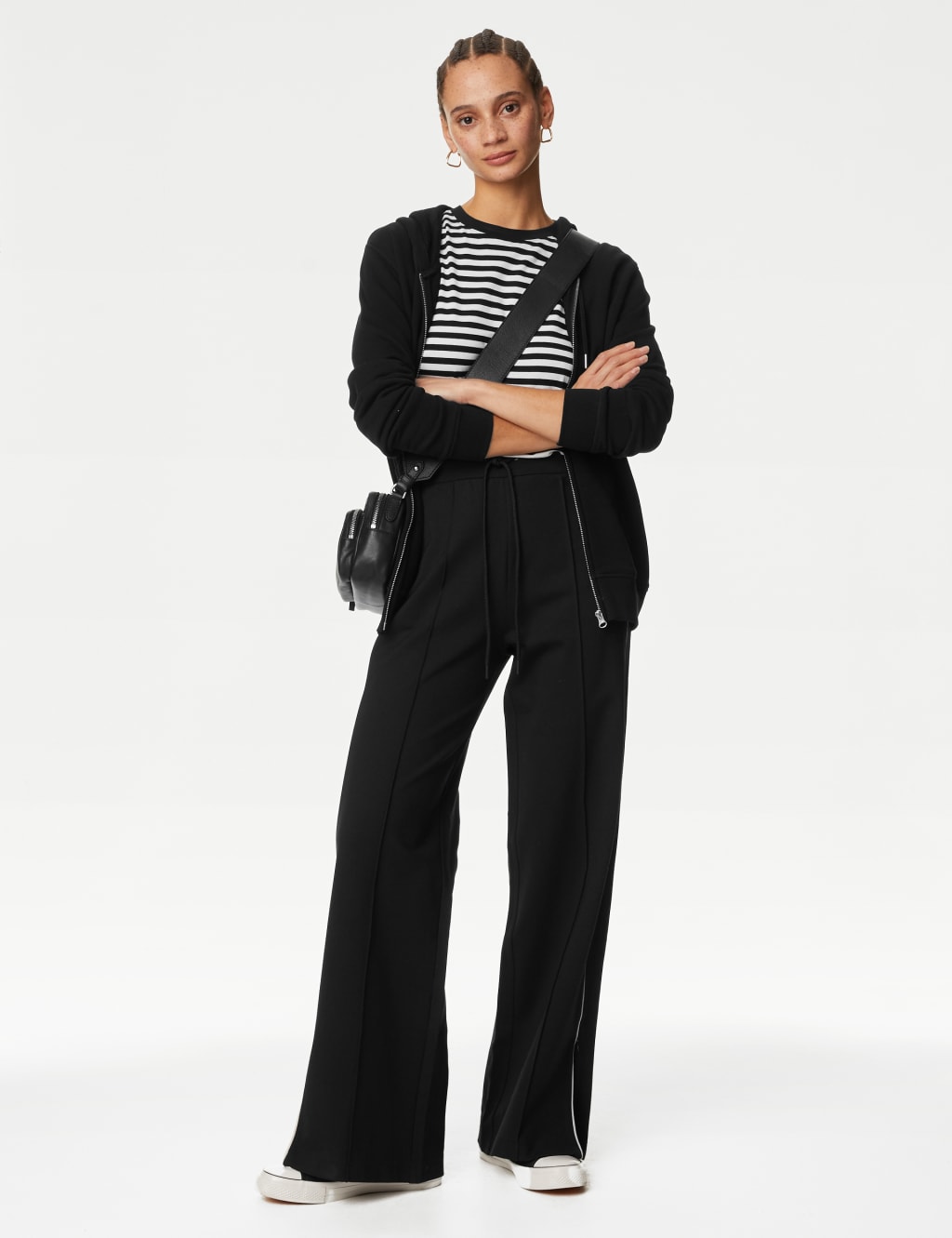 Side Stripe Wide Leg Joggers image 1