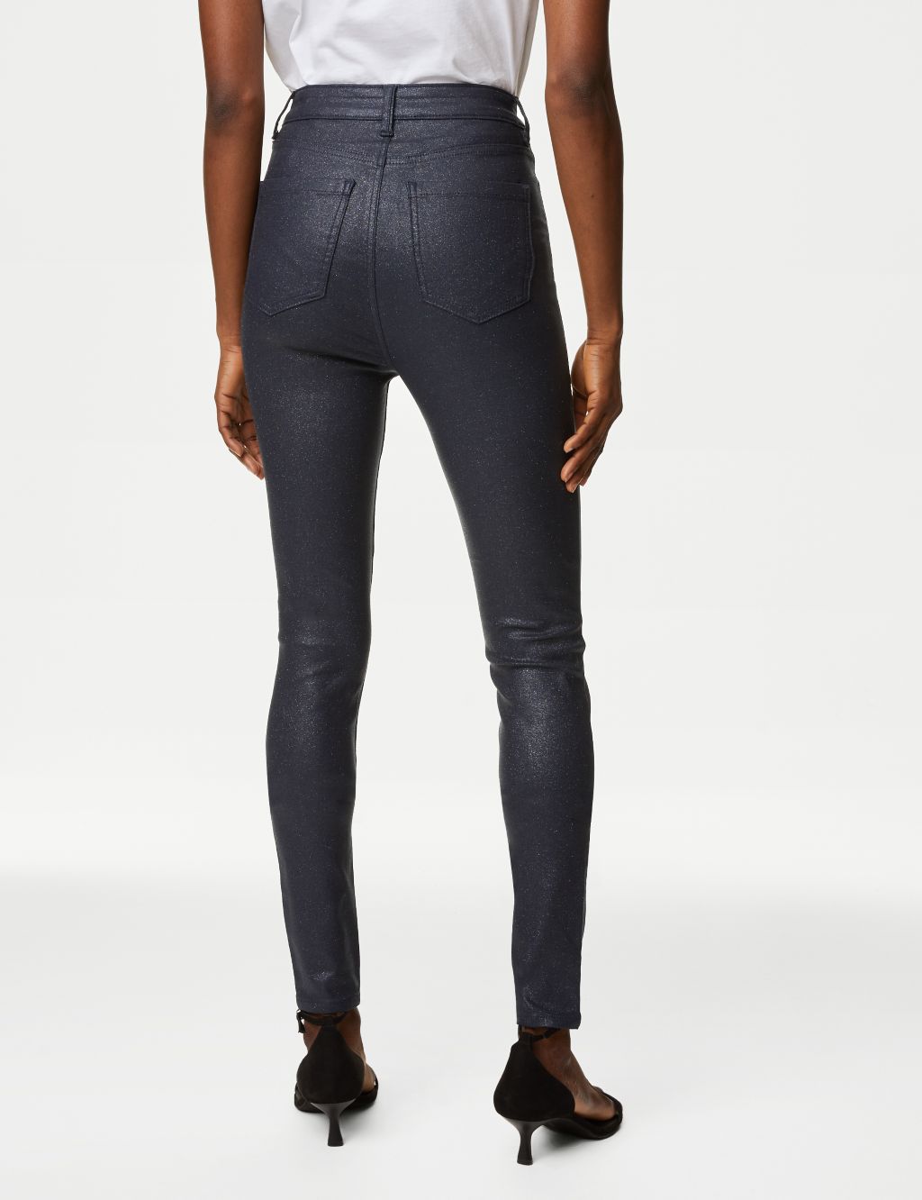 Ivy High Waisted Shimmer Skinny Jeans image 5