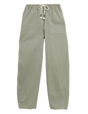 

M&S Collection Chinos tobilleros de algodón con diseño de globosWomens - Onyx, Onyx