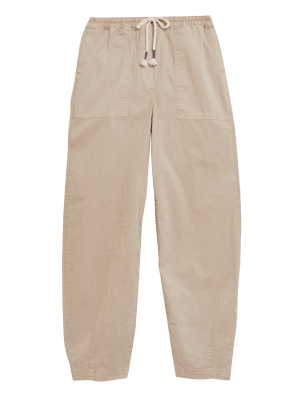 

Womens M&S Collection Cotton Rich Balloon Ankle Grazer Chinos - Sand, Sand