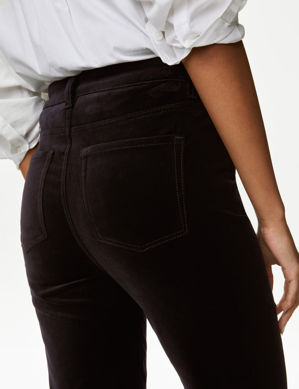 Harper Velvet Cigarette Ankle Grazer Jeans image 3