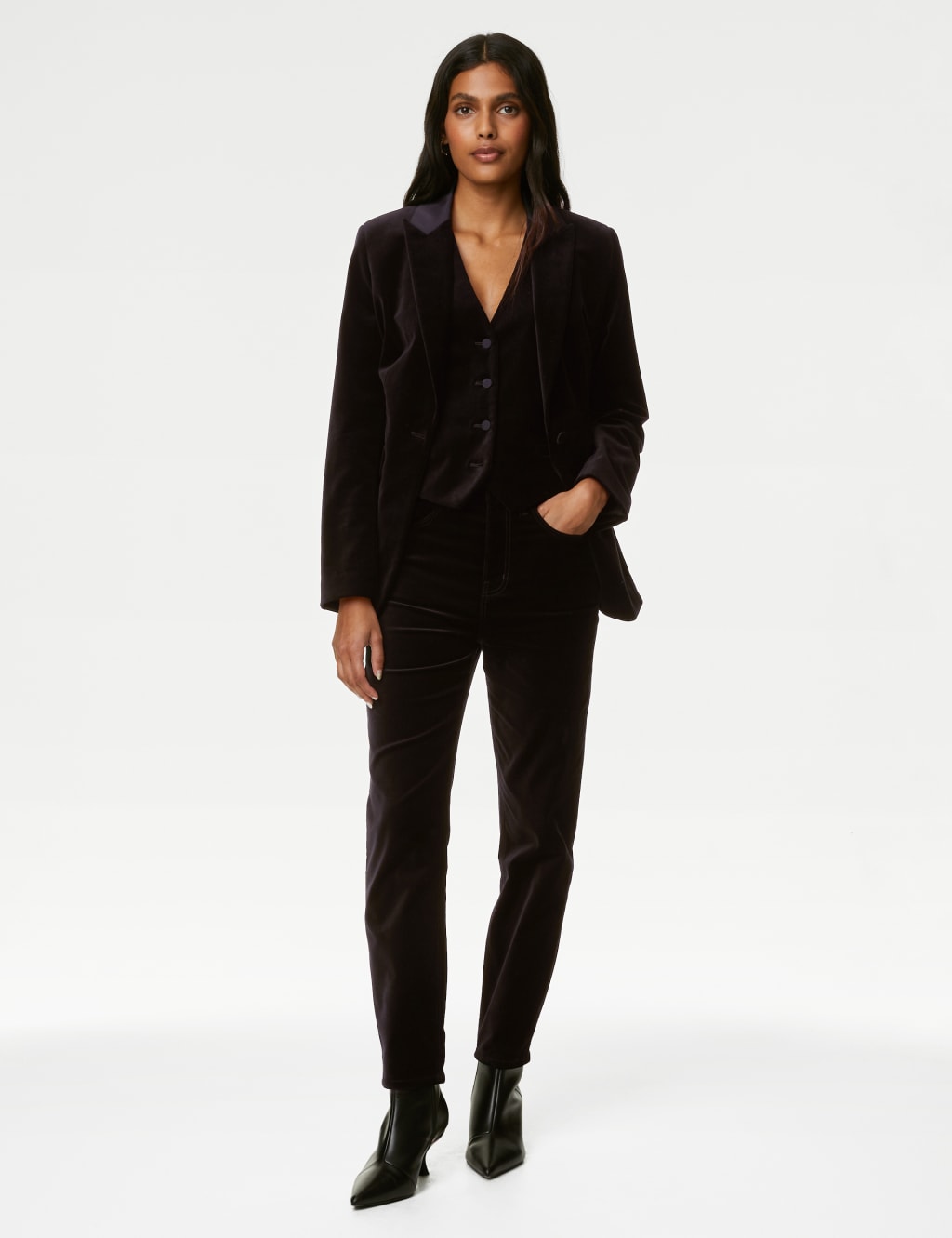 Harper Velvet Cigarette Ankle Grazer Jeans image 6