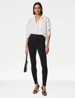 

M&S Collection Jeans skinny de cintura alta Ivy con adornoWomens - Black, Black