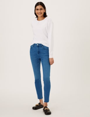 Skinny Ivy-jeans met gerafelde zoom
