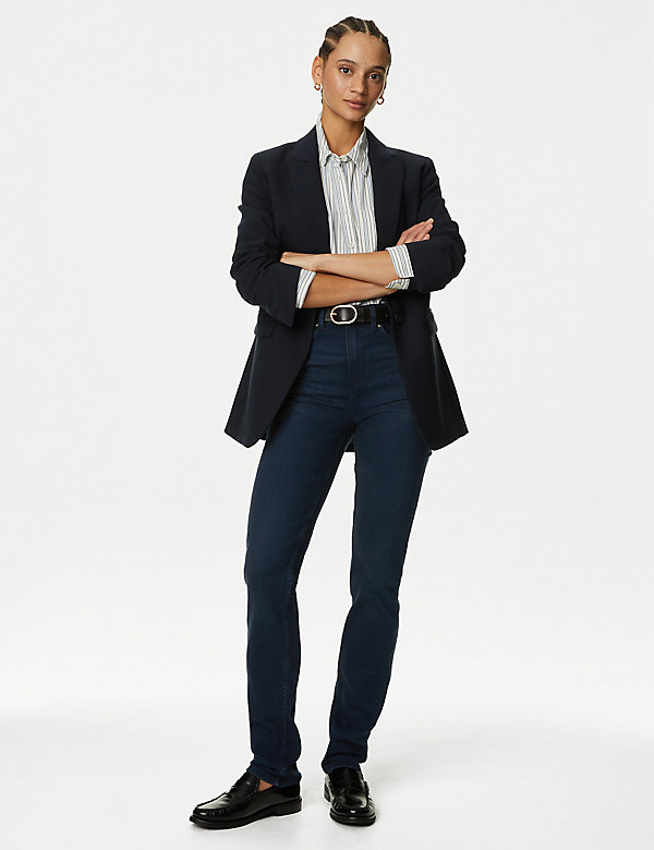 Sienna Straight Leg Jeans with Stretch - BE