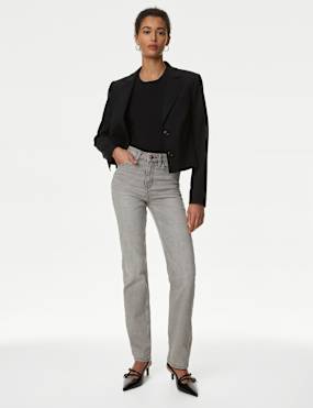 M&s ladies grey jeans best sale