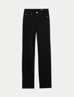 

Womens M&S Collection Sienna Straight Leg Jeans with Stretch - Black Mix, Black Mix
