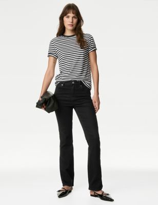 Marks And Spencer Womens M&S Collection Eva Bootcut Jeans - Black Mix