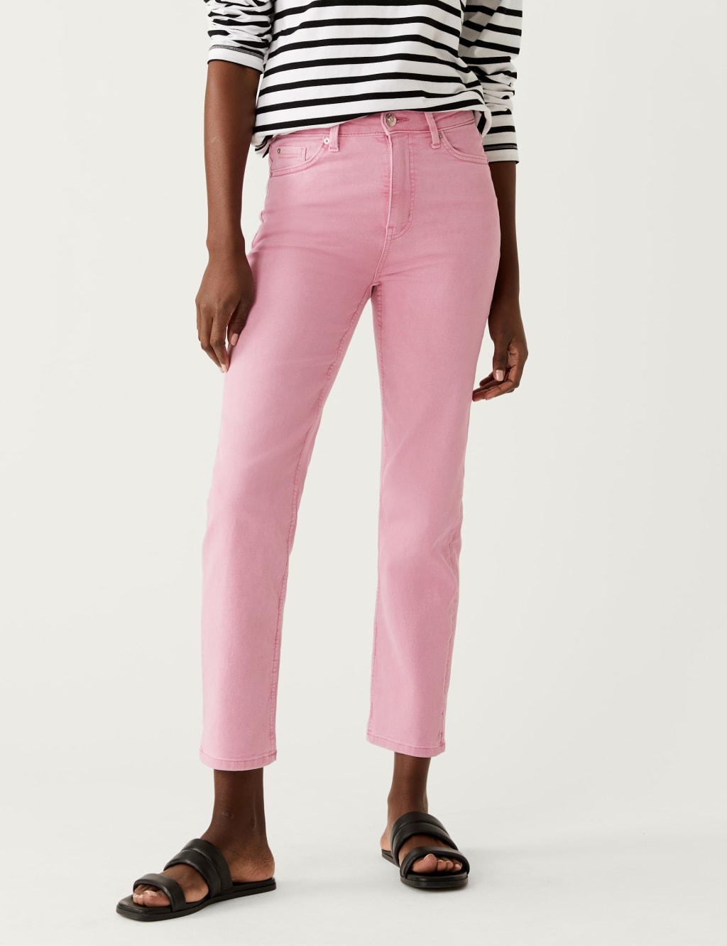 Harper Straight Leg Ankle Grazer Jeans image 4