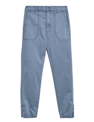 

Womens M&S Collection Cotton Blend Slim Fit Ankle Grazer Joggers - Air Force Blue, Air Force Blue