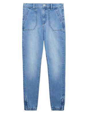 

M&S Collection Pantalón deportivo tobillero slim con mezcla de algodónWomens - Denim, Denim