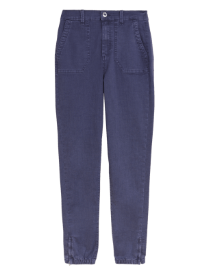 

M&S Collection Pantalón deportivo tobillero slim con mezcla de algodónWomens - Moondust, Moondust