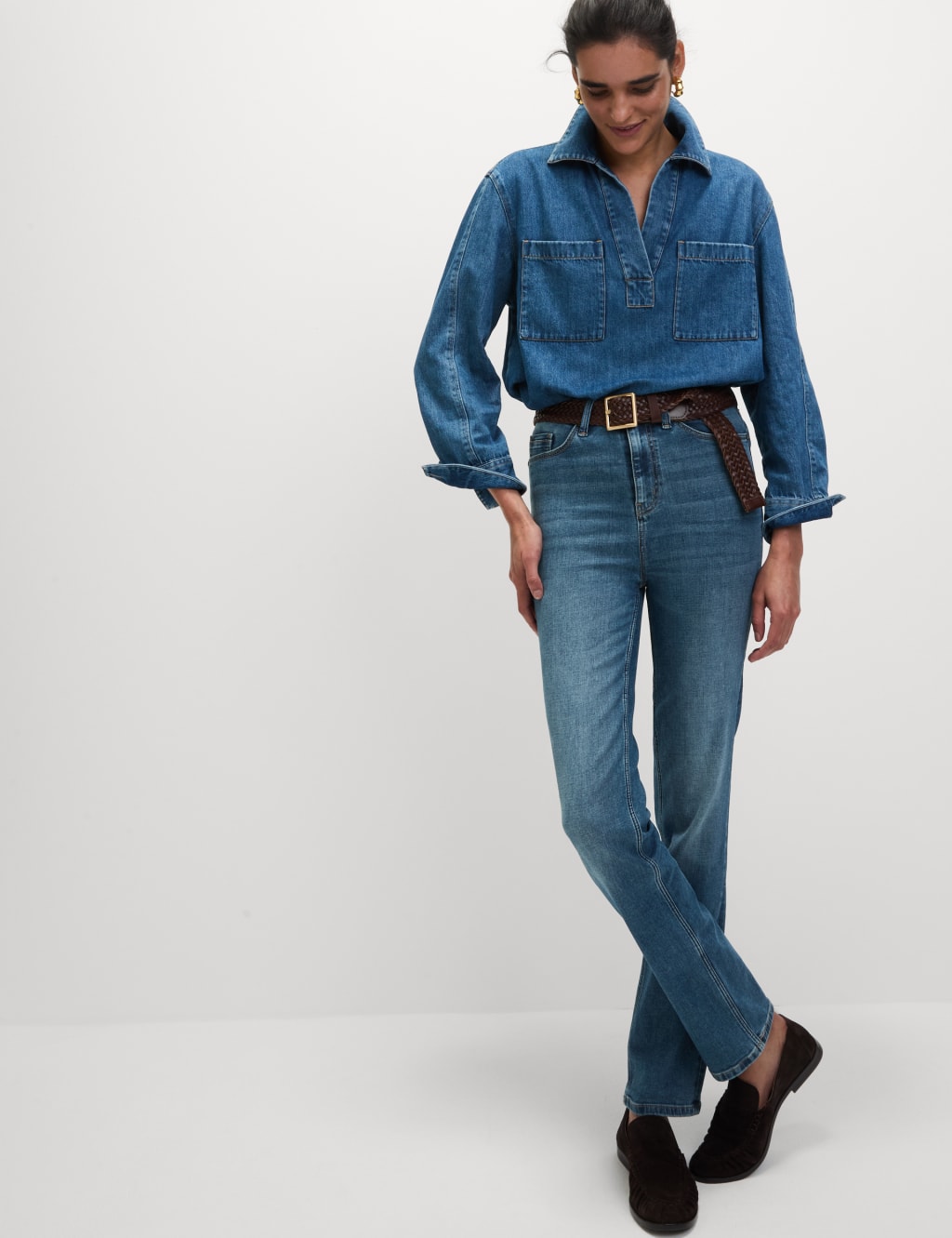 Marks and spencer ladies jeans straight leg hotsell