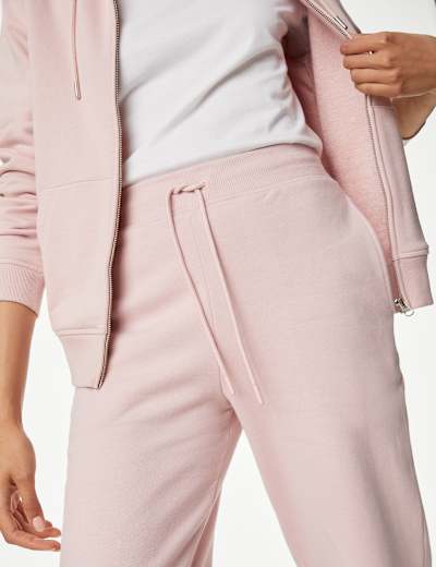 Cotton Rich Drawstring Cuffed Joggers
