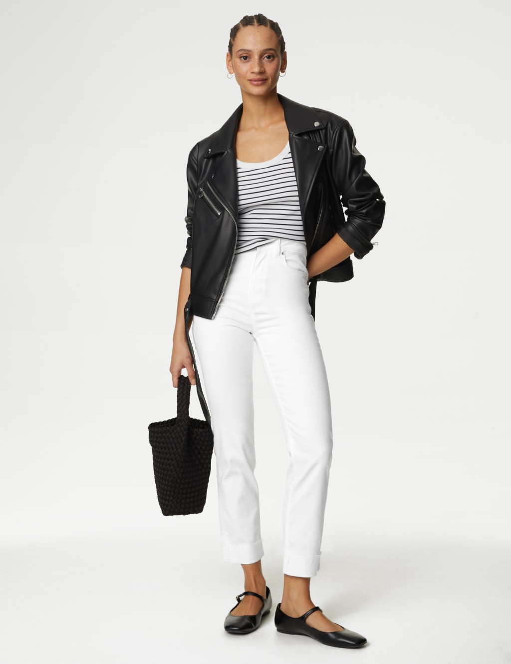 M and s white jeans cheap