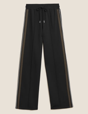 Side Stripe Wide Leg Trousers