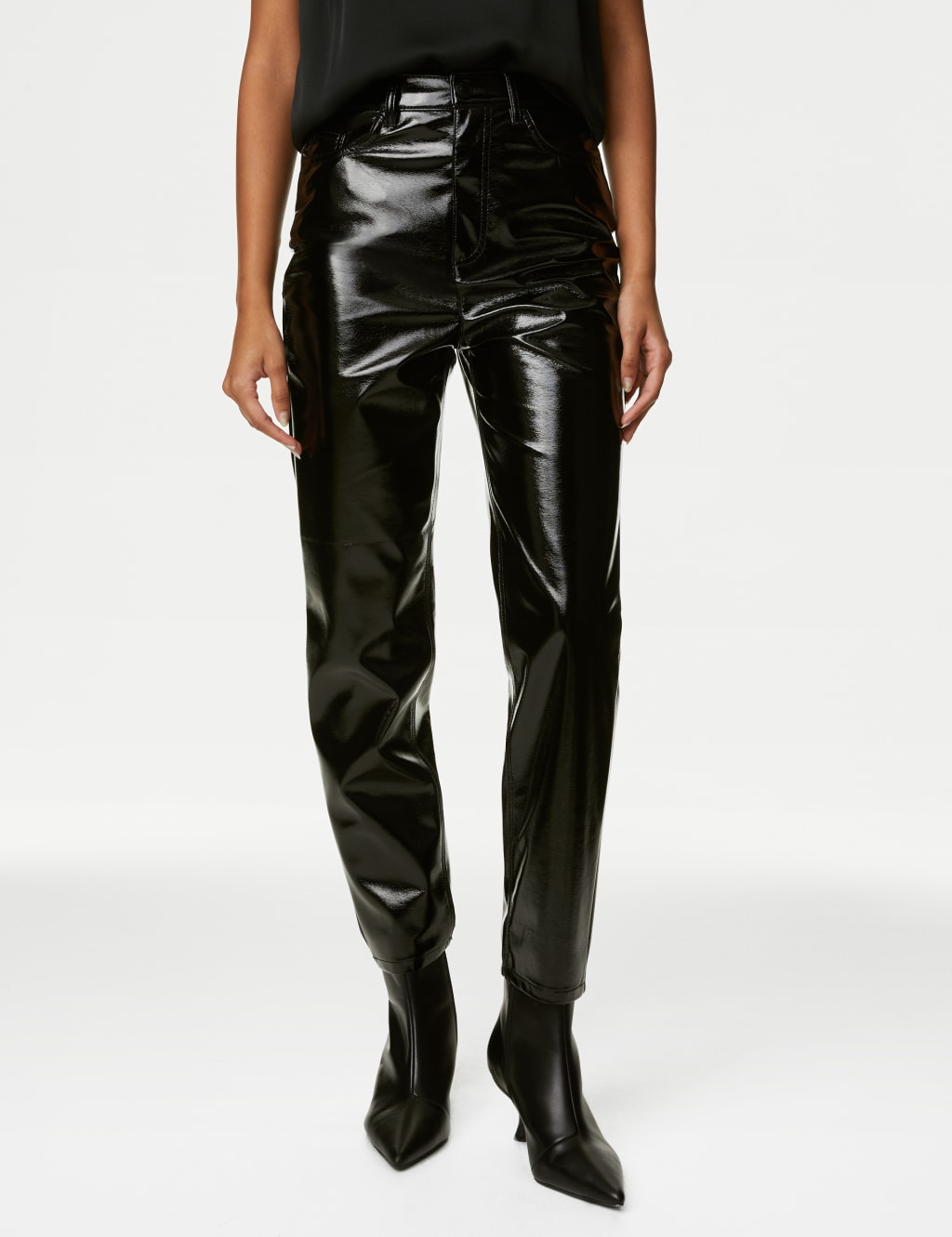 Harper Coated Cigarette Ankle Grazer Jeans image 4