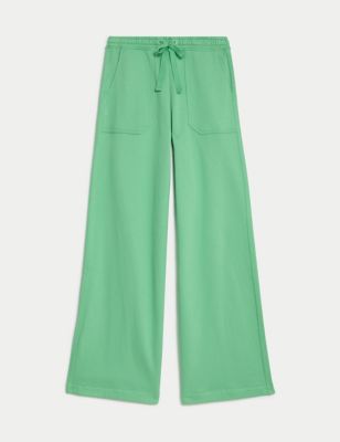 Cotton Rich Brushed Wide Leg Joggers