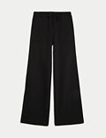 Cotton Rich Brushed Wide Leg Joggers