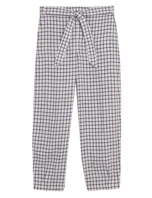 

Womens M&S Collection Pure Linen Belted Balloon Trousers - Natural Mix, Natural Mix