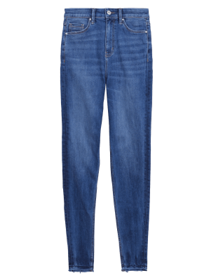 

Womens M&S Collection Ivy Supersoft High Waisted Skinny Jeans - Light Indigo, Light Indigo