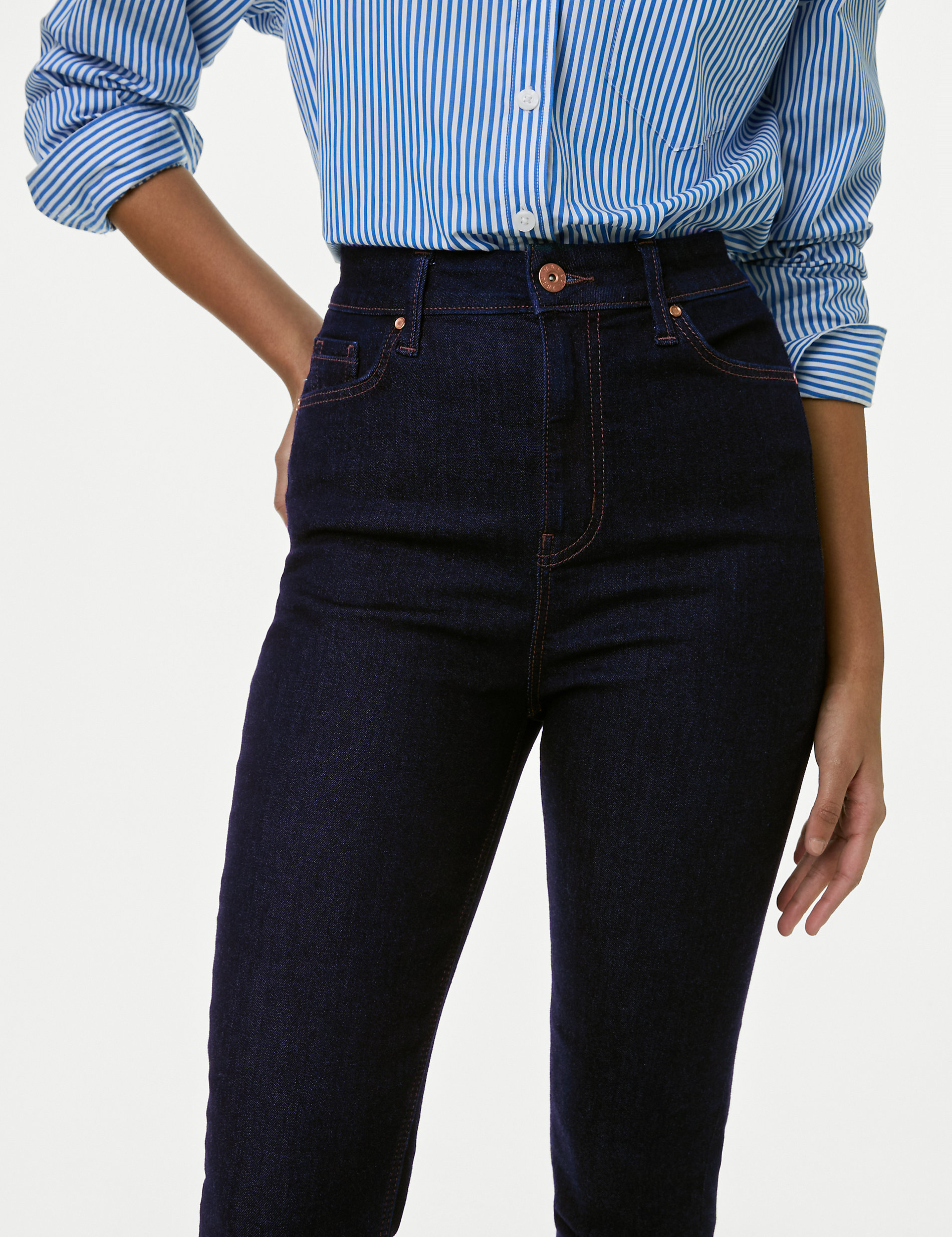 Ivy Supersoft High Waisted Skinny Jeans Marks & Spencer Women Clothing Jeans High Waisted Jeans 