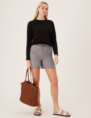 

Womens M&S Collection Joggingshorts mit hohem Bund und hohem Tencel™-Anteil - Neutral Brown, Neutral Brown