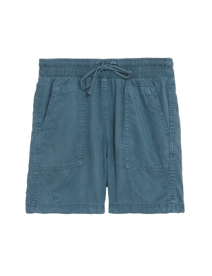 

Womens M&S Collection Joggingshorts mit hohem Bund und hohem Tencel™-Anteil - Smokey Green, Smokey Green
