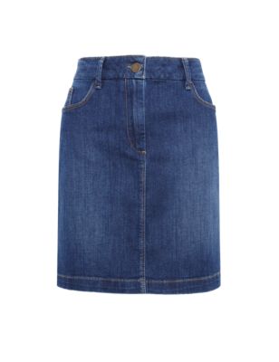 Washed Look Denim Mini Skirt | M&S Collection | M&S
