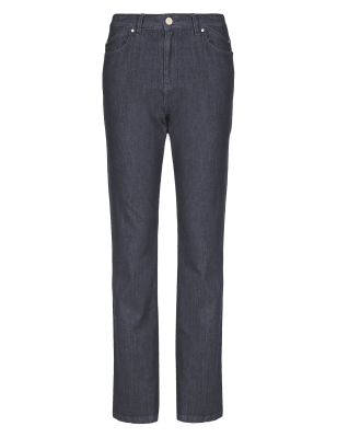 Straight Leg Curved Denim Jeans | Classic | M&S