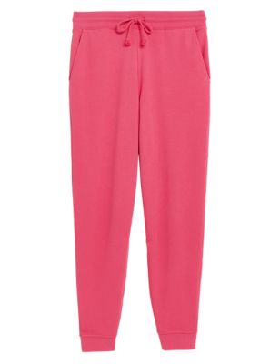 

Womens M&S Collection The Cotton Rich Cuffed Joggers - Pink, Pink