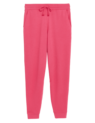 

Womens M&S Collection The Cotton Rich Cuffed Joggers - Pink, Pink