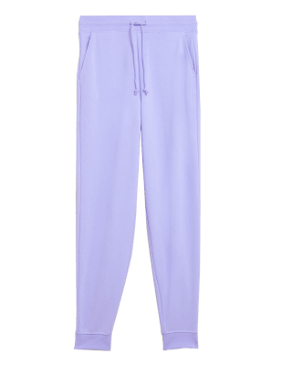 

Womens M&S Collection The Cotton Rich Cuffed Joggers - Light Lilac, Light Lilac