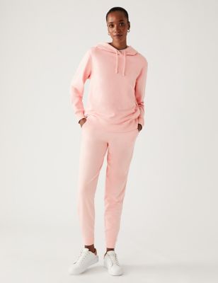

Womens M&S Collection The Cotton Rich Cuffed Joggers - Powder Pink, Powder Pink