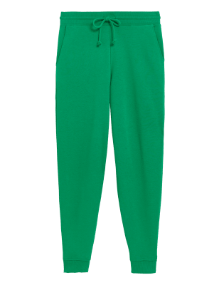 

Womens M&S Collection The Cotton Rich Cuffed Joggers - Green, Green