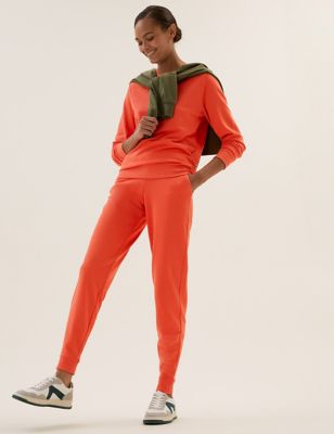 

Womens M&S Collection The Cotton Rich Cuffed Joggers - Bright Orange, Bright Orange