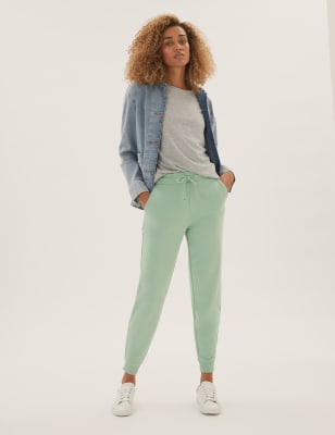 

M&S Collection Pantalón deportivo con puños de algodónWomens - Soft Green, Soft Green