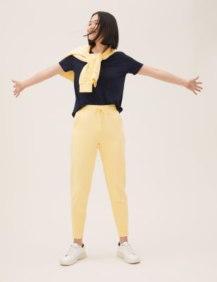 

Womens M&S Collection Jogginghose mit Bündchen und hohem Baumwollanteil - Yellow, Yellow