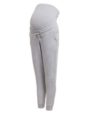 

Womens M&S Collection Maternity Cotton Rich Cuffed Joggers - Grey Marl, Grey Marl